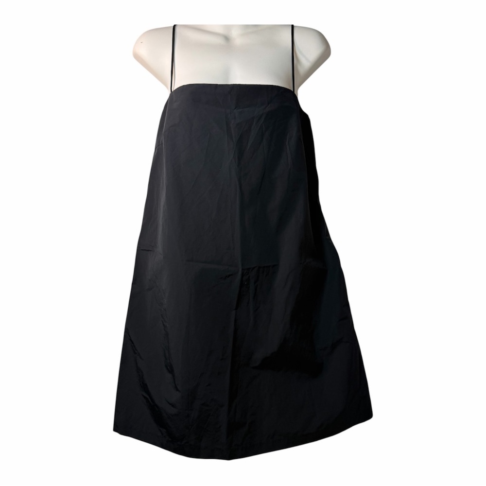 Minimalist Mini Dress Black 90s Utility Pockets XS Massimo Dutti CBK LBD NWT